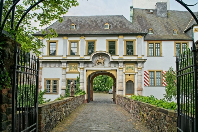 Eingang zum Schloss in Höchst