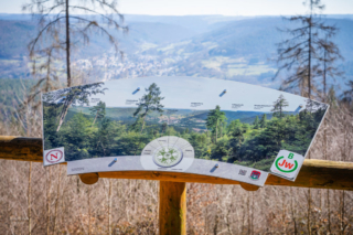 Panoramakarte über einige Ortschaften der Umgebung