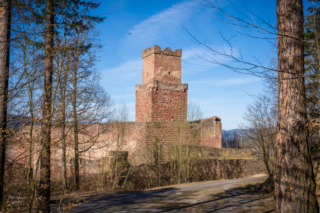 Blick auf den Turm der Freudenburg